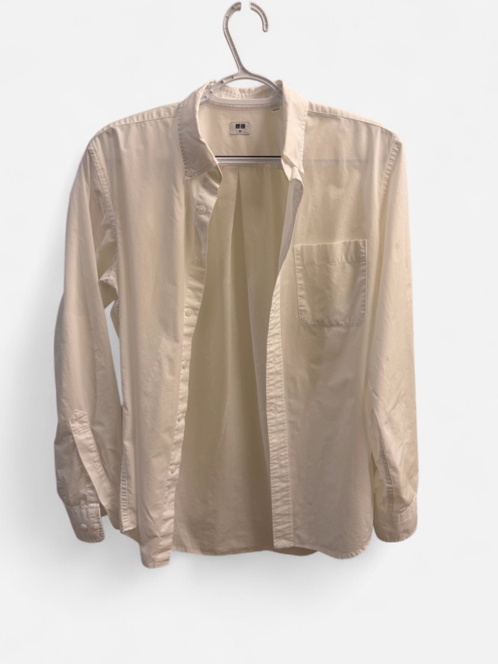 UNIQLO White Long Sleeve Button Front Shirt Size XS